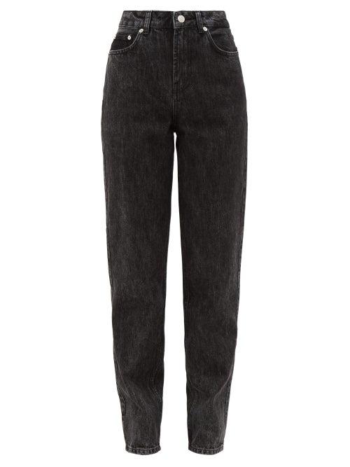 Matchesfashion.com Ganni - High-rise Straight-leg Jeans - Womens - Black