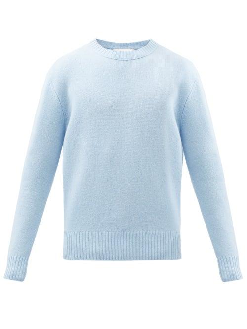 Frame - Cashmere Sweater - Mens - Light Blue