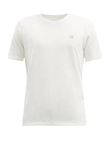 Mens Rtw C.p. Company - Logo-print Cotton-jersey T-shirt - Mens - White