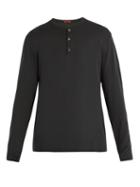 Matchesfashion.com Barena Venezia - Henley Long Sleeve T Shirt - Mens - Black