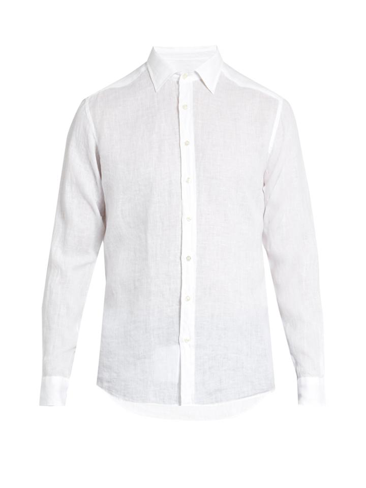 Etro Button-cuff Linen Shirt
