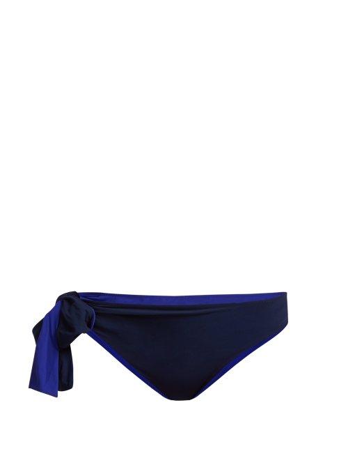 Matchesfashion.com Araks - Paige Reversible Side Tie Bikini Bottoms - Womens - Blue Multi