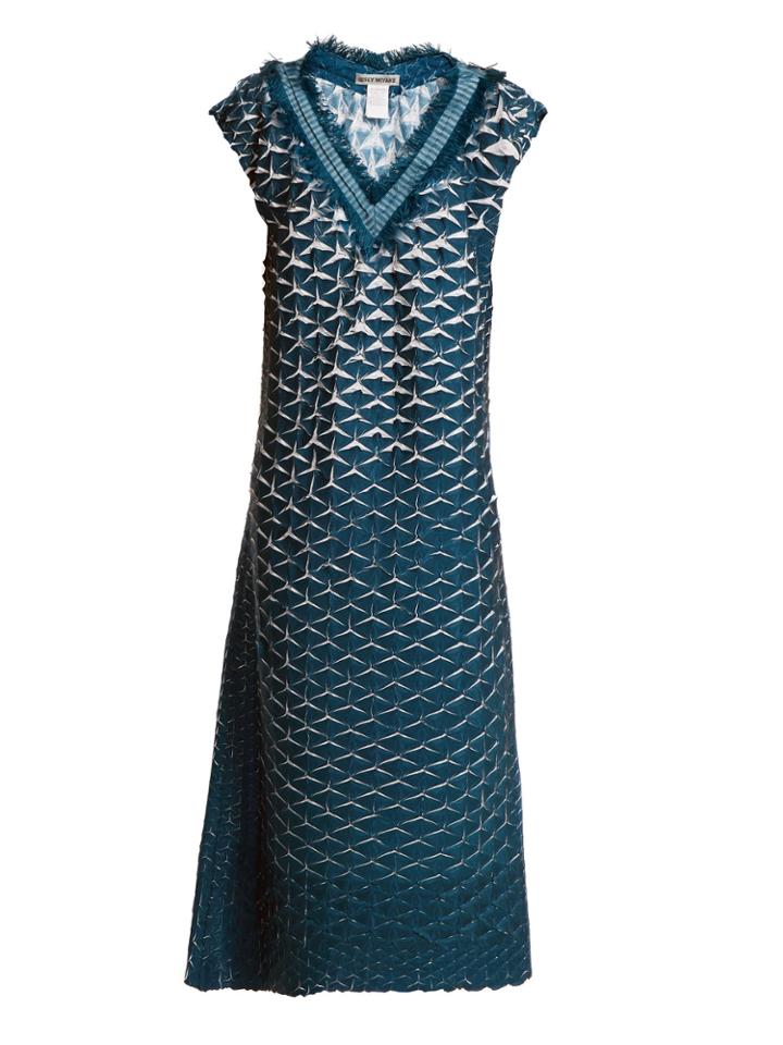 Issey Miyake Retrospect 1 Pleated Fringe-trimmed Dress