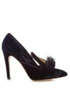Sanayi 313 Serata Tassel-front Velvet Pumps