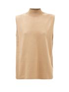 The Row - Gianico Silk-blend Sweater Vest - Womens - Tan