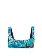 Louisa Ballou - Starfish-print Recycled-fibre Bikini Top - Womens - Green Multi