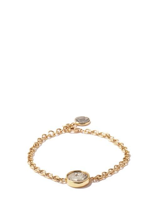 Ladies Fine Jewellery Dubini - Lion & Griffin Silver-coin & 18kt Gold Bracelet - Womens - Gold Multi