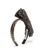 Matchesfashion.com Benot Missolin - Sarah Bow Metallic Headband - Womens - Gold