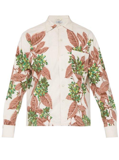 Matchesfashion.com Bode - Tropical Print Vintage Cotton Shirt - Mens - White