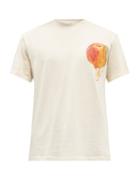 Mens Rtw Jw Anderson - Peach-print Cotton-jersey T-shirt - Mens - White