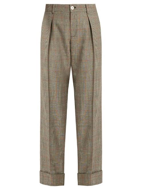 Gucci Prince Of Wales-checked Wool Trousers