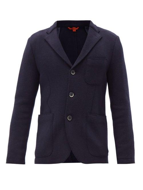 Matchesfashion.com Barena Venezia - Slanega Single-breasted Wool-blend Blazer - Mens - Navy