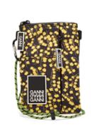 Matchesfashion.com Ganni - Azalea Floral Print Necklace Bag - Womens - Black Multi