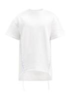 Matchesfashion.com Helmut Lang - Lace-trim Cotton-jersey T-shirt - Mens - White