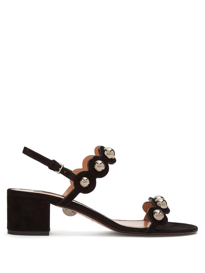Samuele Failli Lauren Round Stud-embellished Suede Sandals