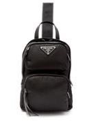 Matchesfashion.com Prada - Nylon Single Strap Cross Body Backpack - Womens - Black