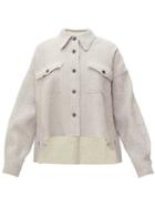 Matchesfashion.com Isabel Marant - Dennao Point-collar Wool Shirt - Womens - Grey