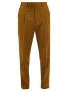 Paul Smith - Tapered-leg Wool-twill Trousers - Mens - Green