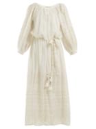 Mes Demoiselles Offrande Gathered-detailed Cotton Dress