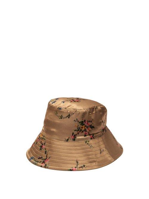 Matchesfashion.com Preen By Thornton Bregazzi - Holly Floral Bucket Hat - Womens - Tan