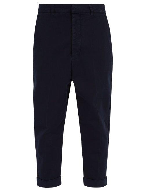 Matchesfashion.com Ami - Oversized Chino Trousers - Mens - Navy