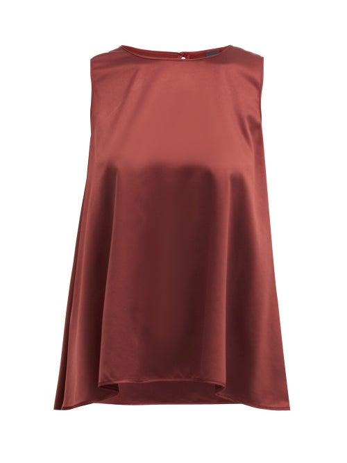Matchesfashion.com Max Mara Leisure - Tela Top - Womens - Burgundy