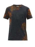Matchesfashion.com Etro - Rose Print Cotton Jersey T Shirt - Mens - Blue