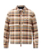 Matchesfashion.com Burberry - Heeley Logo-embroidered Checked Wool-blend Jacket - Mens - Beige