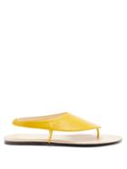 Matchesfashion.com The Row - Ravello Leather Sandals - Womens - Yellow
