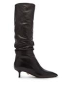 Matchesfashion.com Samuele Failli - Antonia Knee High Leather Boots - Womens - Black