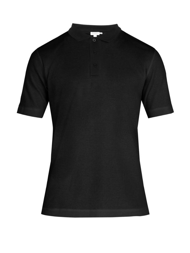 Sunspel Waffle-jersey Polo Shirt