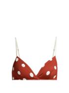 Matchesfashion.com Solid & Striped - The Brigitte Polka Dot Bikini Top - Womens - Red Multi