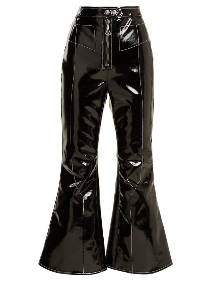 Ellery Sipsi Kick-flare Cropped Patent Trousers
