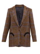 Matchesfashion.com Blaz Milano - Cariba Single Breasted Wool Blend Tweed Blazer - Womens - Brown Multi