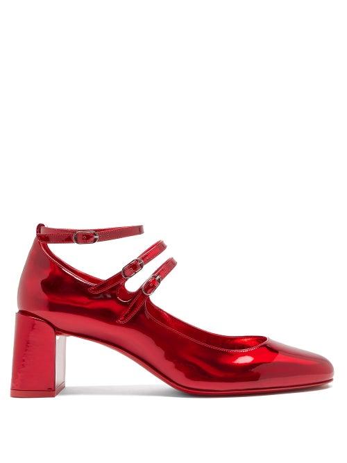 Ladies Shoes Christian Louboutin - Vernica 55 Patent-leather Pumps - Womens - Red