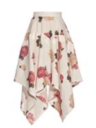A.w.a.k.e. Flora-print Handkerchief-hem Skirt