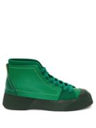 Jw Anderson - High-top Leather Trainers - Womens - Green