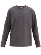 Matchesfashion.com Lemaire - Long-sleeved Cotton-poplin Shirt - Mens - Dark Grey