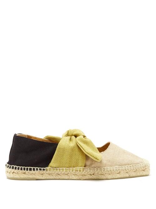 Matchesfashion.com Castaer - Parker Canvas & Jute Espadrilles - Womens - Black Beige