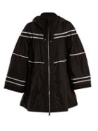 Matchesfashion.com Moncler - Lazuli Striped Raincoat - Womens - Black White