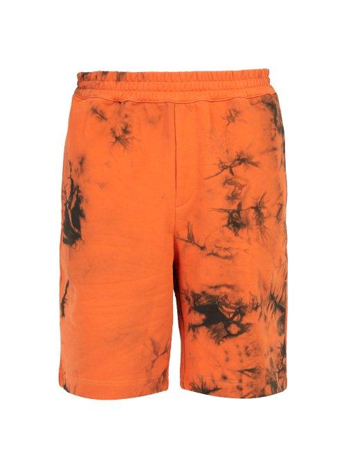 Matchesfashion.com Helmut Lang - Tie Dye Cotton Shorts - Mens - Orange Multi