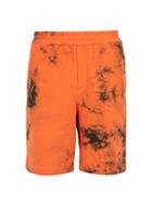 Matchesfashion.com Helmut Lang - Tie Dye Cotton Shorts - Mens - Orange Multi