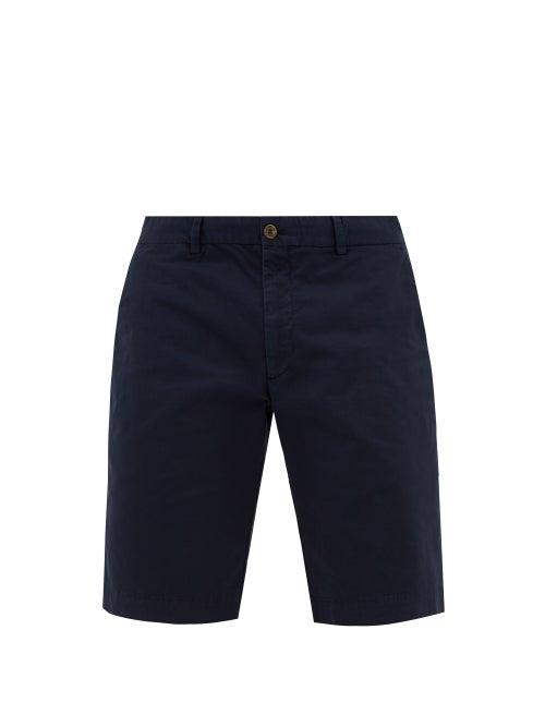 Sunspel - Mid-rise Cotton Chino Shorts - Mens - Navy