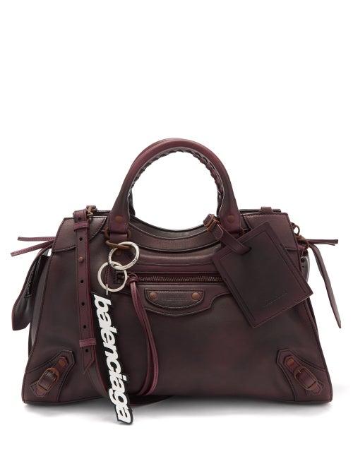 Balenciaga - Neo Classic City Mini Leather Bag - Womens - Burgundy