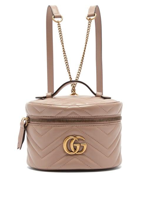 Matchesfashion.com Gucci - Gg Marmont Mini Leather Backpack - Womens - Nude