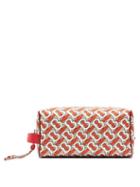 Matchesfashion.com Burberry - Monogram Technical Canvas Wash Bag - Mens - Red Multi
