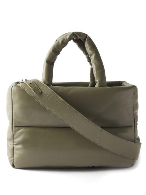Stand Studio - Daffy Padded Leather Tote Bag - Womens - Khaki