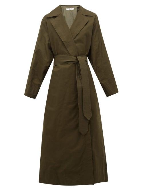 Matchesfashion.com Katharine Hamnett London - Lola Oversized Cotton Blend Trench Coat - Womens - Khaki