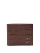 Christian Louboutin - Coolcard Croc-effect Leather Bi-fold Wallet - Mens - Brown