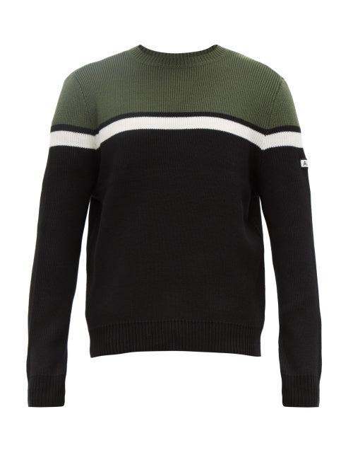 Matchesfashion.com A.p.c. - Mick Striped Wool Sweater - Mens - Khaki Multi